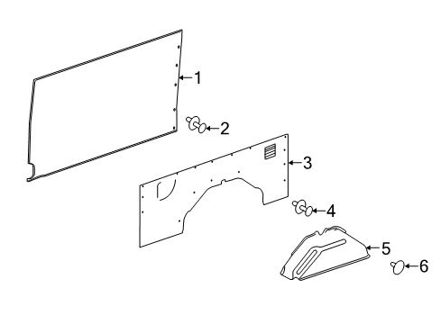 2023 Ford Transit Interior Trim - Side Panel Diagram 3