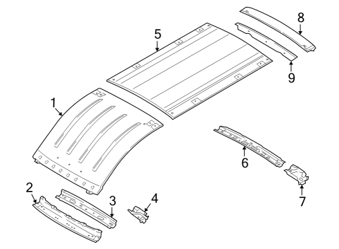 2022 Ford E-Transit Roof & Components Diagram 4