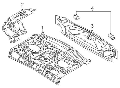 2019 Ford Police Interceptor Sedan Rear Body Diagram