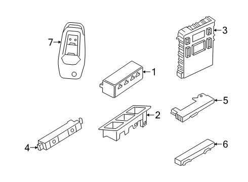 2020 Ford Transit Connect Keyless Entry Components Diagram