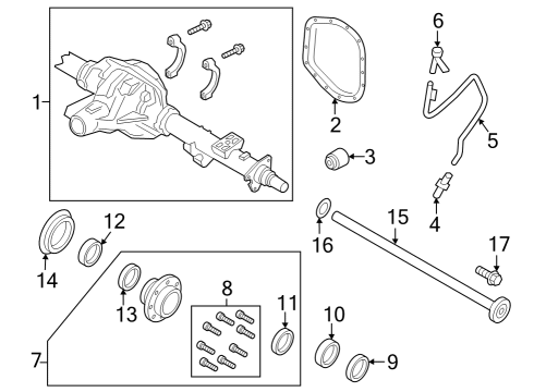 2024 Ford F-250 Super Duty Rear Axle Diagram 2