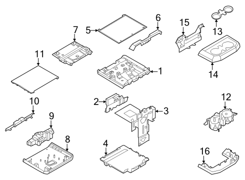 2021 Ford F-150 Front Console Diagram 4