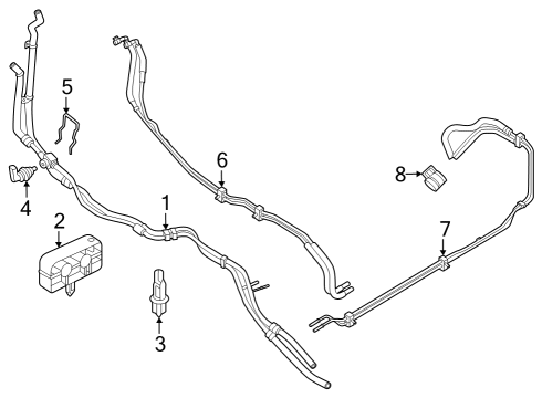 2024 Ford F-350 Super Duty TUBE ASY - WATER OUTLET Diagram for PC3Z-8A519-A