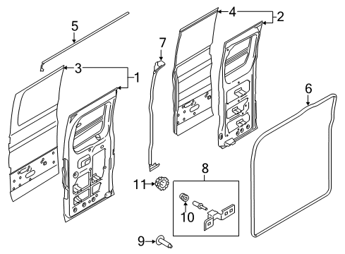 2022 Ford Transit Door & Components Diagram 4