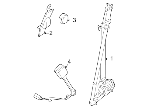 2022 Ford F-150 Lightning Front Seat Belts Diagram