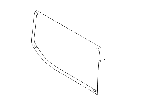 2023 Ford Transit Glass - Side Panel Diagram 1