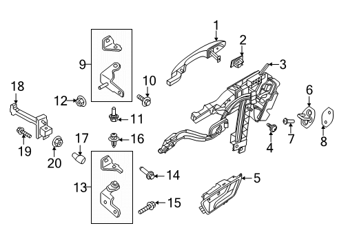 2021 Ford Escape Rear Door Diagram 2