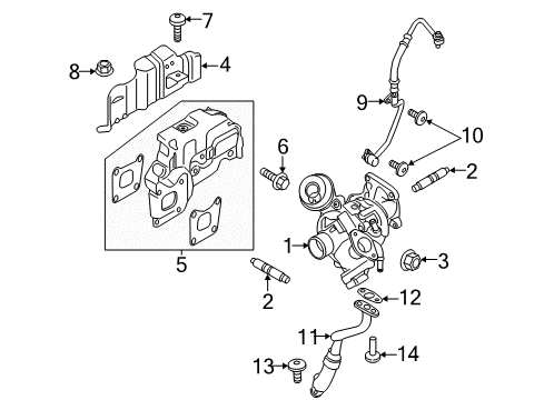 1988 Mercury Grand Marquis HEAT SHIELD Diagram for F1FZ-9N454-K