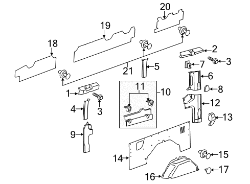 2021 Ford Transit Interior Trim - Side Panel Diagram 17