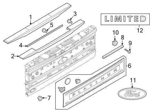 2023 Ford F-350 Super Duty MOULDING Diagram for PC3Z-2841018-BB