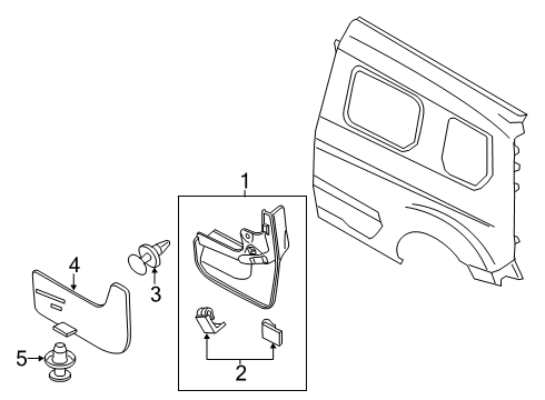 2023 Ford Transit Connect Exterior Trim - Side Panel Diagram 5