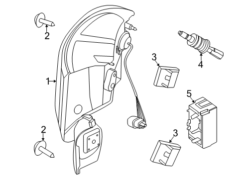 2023 Lincoln Aviator Tail Lamps Diagram