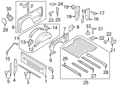 2022 Ford F-150 BUMPER Diagram for ML3Z-99439A00-A