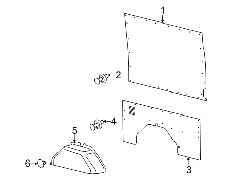 2020 Ford Transit Interior Trim - Side Panel Diagram 2