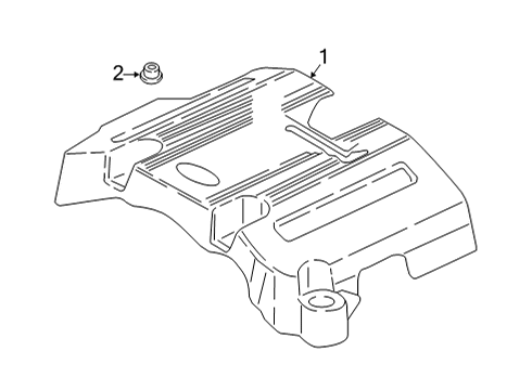 2023 Ford F-150 Engine Appearance Cover Diagram 1