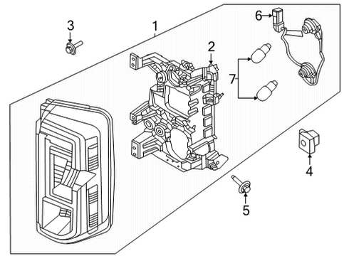 2023 Ford Bronco Tail Lamps Diagram 1