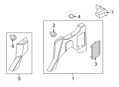 2022 Ford Transit Connect Interior Trim - Side Panel Diagram 8