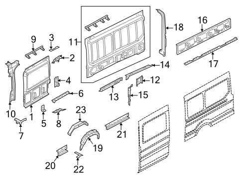 2022 Ford E-Transit Inner Structure - Side Panel Diagram 5