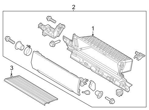 2024 Ford F-350 Super Duty Glove Box Diagram 2