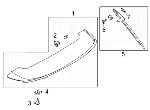 2022 Lincoln Corsair SPOILER - REAR Diagram for LJ7Z-7844210-AAPTM