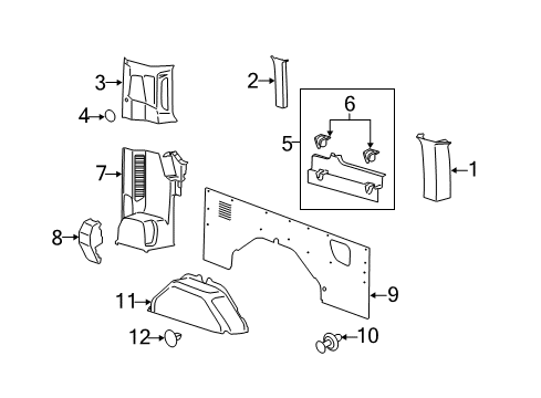 2023 Ford Transit Interior Trim - Side Panel Diagram 5