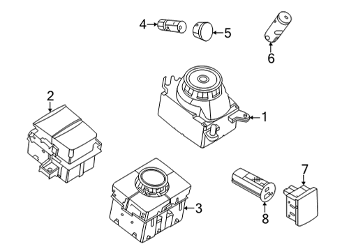 2023 Ford Bronco Sport SELECTOR ASSY - TRANSMISSION Diagram for LX6Z-7P155-X