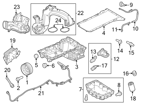 2023 Ford F-350 Super Duty PISTON AND PIN ASY Diagram for PC3Z-6108-G