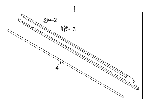 2022 Ford Police Interceptor Utility Exterior Moldings Diagram