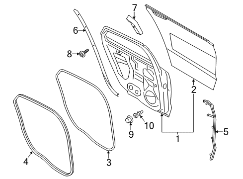 2020 Ford Fusion Rear Door Diagram