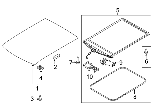 1995 Ford Thunderbird SPACER Diagram for DT1Z-5829760-B