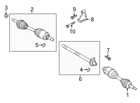 2019 Ford Police Interceptor Sedan Drive Axles - Front Diagram 1