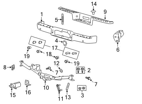 2008 Ford F-150 BRACKET Diagram for ML3Z17787A