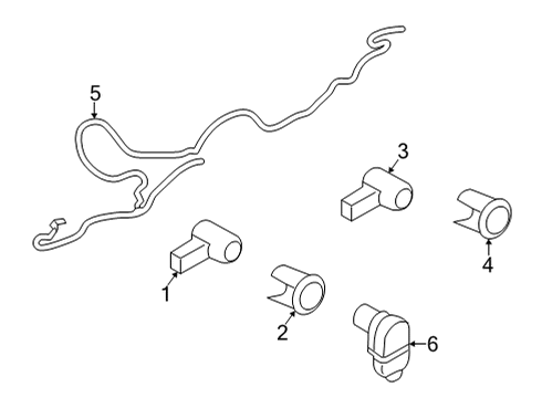 2023 Ford F-150 Electrical Components - Rear Bumper Diagram 1