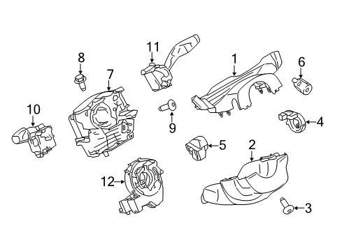 2022 Ford Transit Shroud, Switches & Levers Diagram