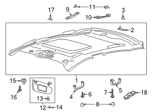 2020 Lincoln MKZ Interior Trim - Roof Diagram 2