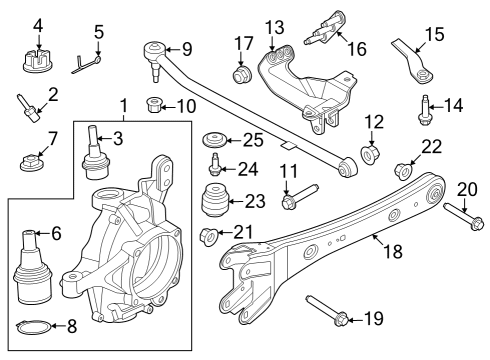 2023 Ford F-250 Super Duty LINK ASY - FRONT AXLE HUB Diagram for PC3Z-3B396-A