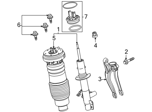 2022 Lincoln Aviator KIT - CAP AND MOUNTINGS Diagram for LC5Z-18B087-B