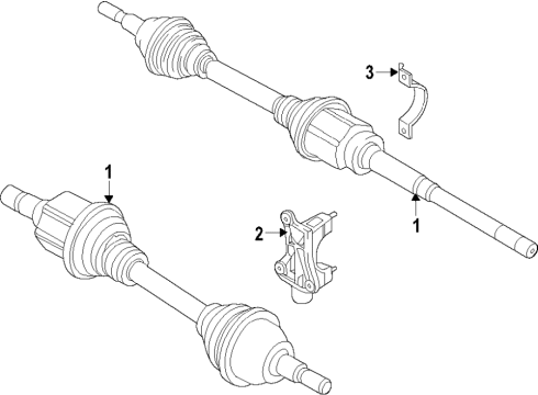 2020 Lincoln Continental Axle Shafts & Joints, Drive Axles Diagram