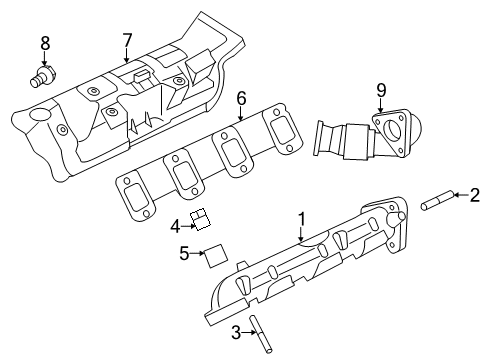 2022 Ford F-350 Super Duty Exhaust Manifold Diagram 2