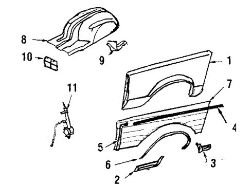 2021 Ford F-350 Super Duty Suspension Components, Front Axle, Stabilizer Bar Diagram