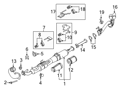 2020 Ford F-250 Super Duty Exhaust Components Diagram 2