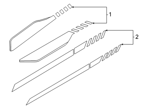 2023 Ford Bronco Sport Stripe Tape & Decals Diagram