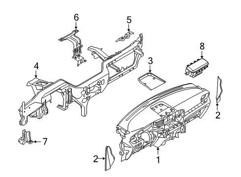 2020 Ford Police Interceptor Utility PANEL - INSTRUMENT Diagram for LB5Z-7804320-BC