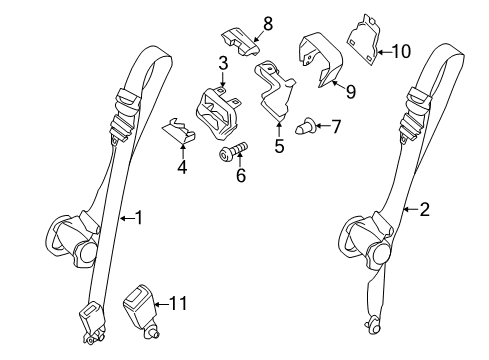 2021 Ford Transit Seat Belt Diagram 6