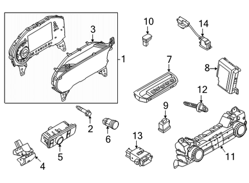 2021 Ford Bronco Instruments & Gauges Diagram