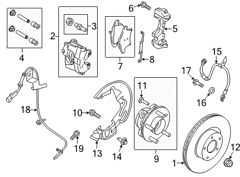 2019 Lincoln MKZ ROTOR Assembly - BRAKE Diagram for KS7Z-1125-B