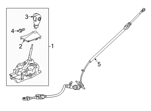 2019 Ford Police Interceptor Sedan Gear Shift Control - AT Diagram 1