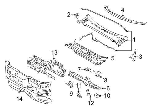 2020 Lincoln Continental Cowl Diagram