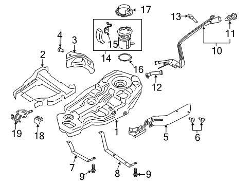 2022 Lincoln Aviator SENDER ASY - FUEL TANK Diagram for L1MZ-9A299-B