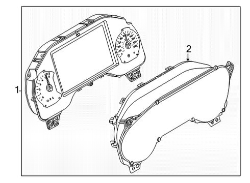 2023 Ford E-350/E-350 Super Duty Cluster & Switches Diagram